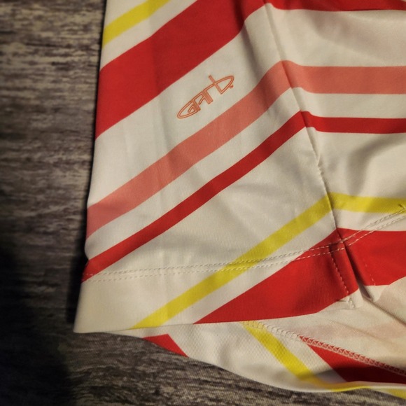Garb Golf Polo Shirt Sleeveless Striped‎ Athletic Top White Pink Girls Medium - Picture 9 of 10